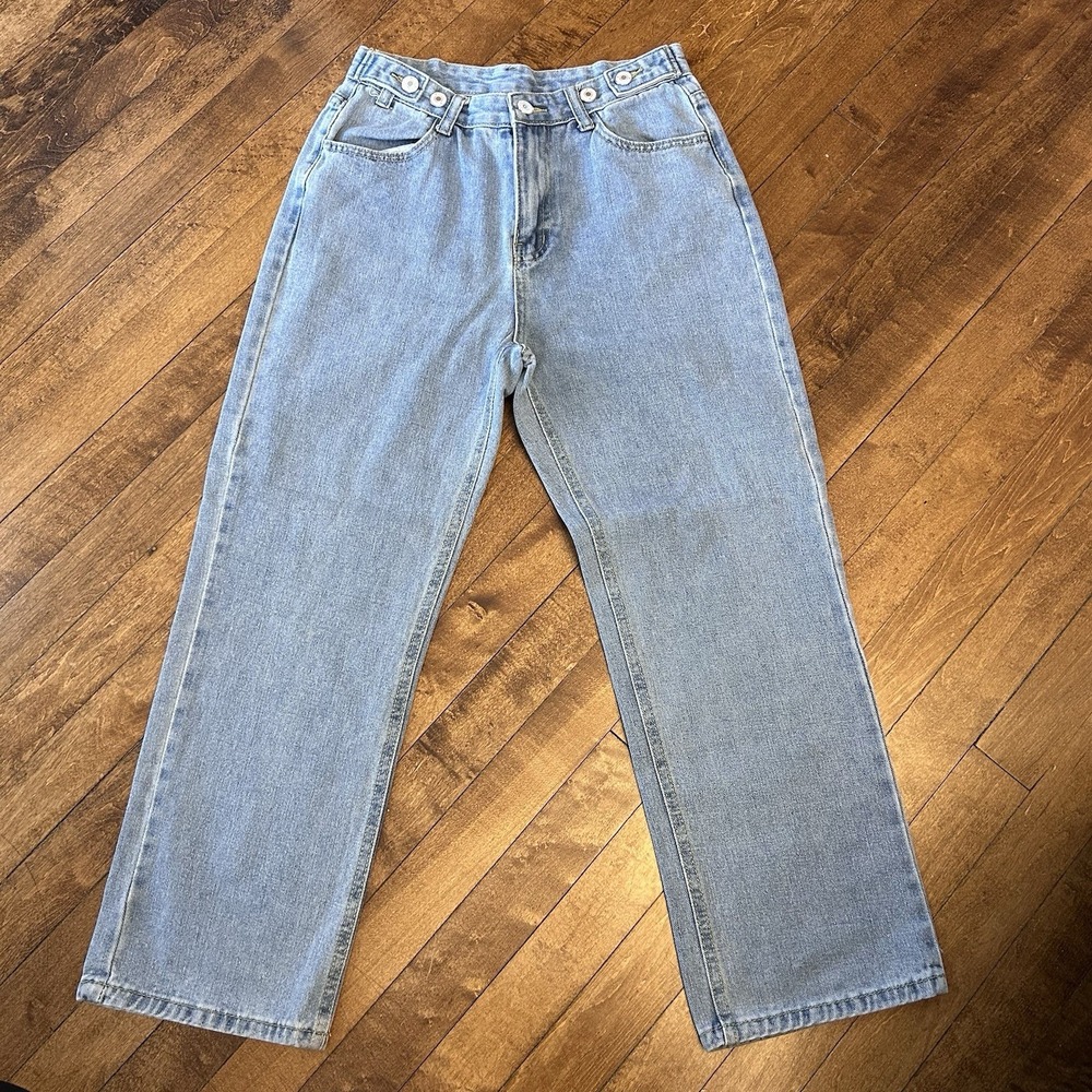 SHEIN Women's Wide Leg Jeans Size S Blue‎ Denim High Waisted Loose Fit Pants